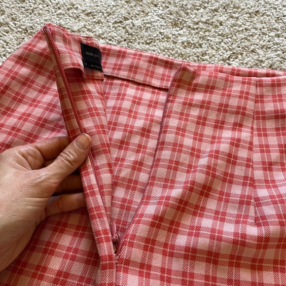 Urban Outfitters Women’s Pink Gretchen Plaid Mini Skirt Size Small Clueless Y2K - Picture 8 of 8